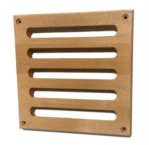 Ventilationsgaller i vaxad mörk al.